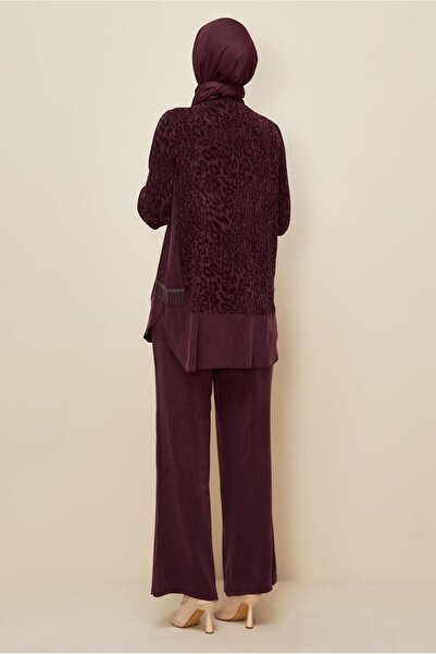 Alvina Leopard Printed Suit with Pants 46127