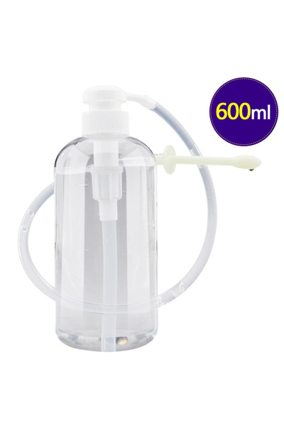 TEXSENDA Enema bottle, anal irrigator, vaginal cleaner, reusable manual pressure enema set (600ml)
