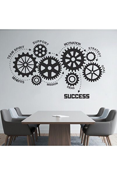 ALAYRA International ملصق حائط لفكرة نجاح العمل الجماعي، هدف، مهمة - فينيل PV...