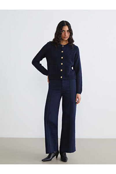 LC Waikiki Navy Blue Wideleg Women's Jean Pants