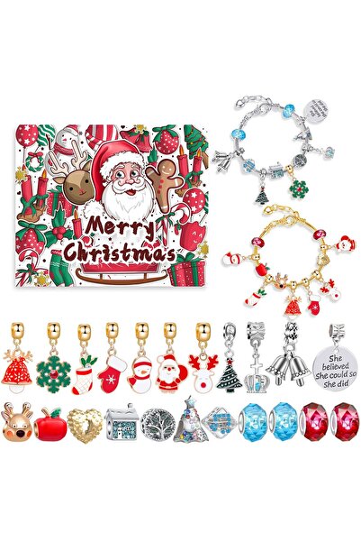 NO BRAND Christmas advent calendar blind box containing earrings necklaces su...