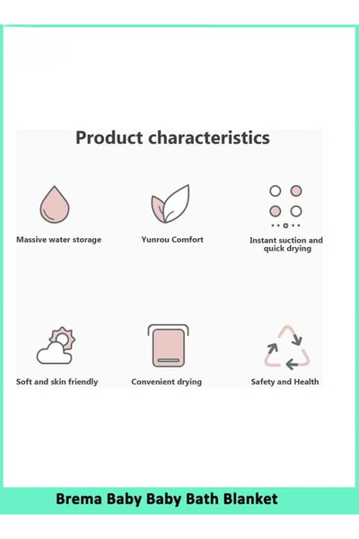 Generic Ultra Soft Hooded And Highly Absorbent Bathrobe Blanket Baby Bath Towel Grey 80 x 80 Cm