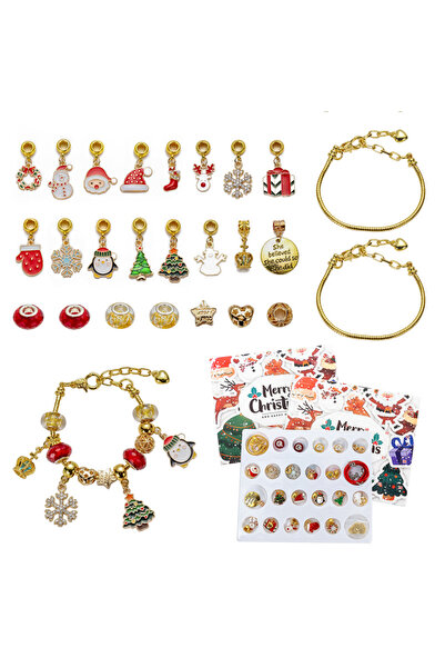 NO BRAND Christmas advent calendar blind box containing earrings necklaces su...