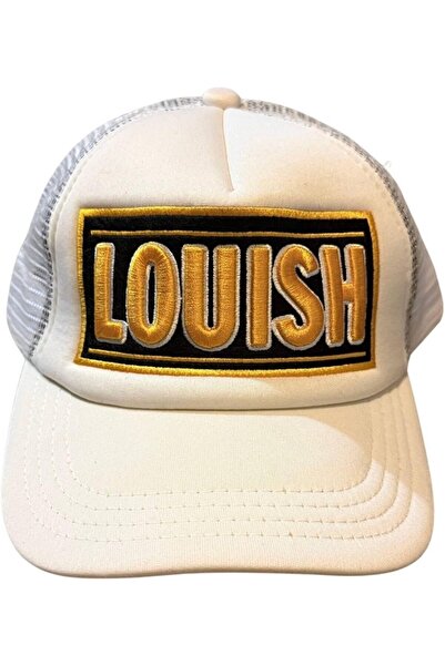 Generic White Baseball Cap with Gold Embroidered Logo