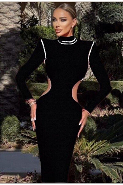 Sisa Butik İnci Ve Yanları Tül Detay Tasarım Elbise