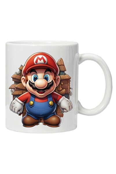 CRD PRINT Cană personalizată „Super Mario”, CRD PRINT, 330ml, albă