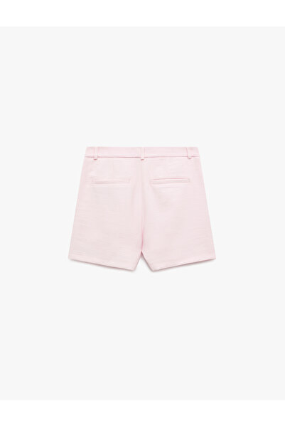 Koton Μίνι σορτς με πιέτες από ύφασμα βισκόζης με λεπτομέρειες