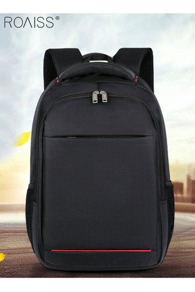 ROAISS حقيبة ظهر للأعمال ذات سعة كبيرة وحقيبة ظهر للسفر ومقاومة للماء وحقيبة ظهر كمبيوتر مدرسية جامعية بسيطة