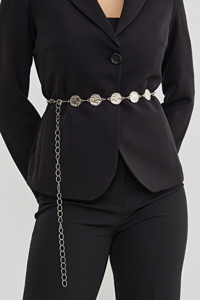 Fulla Moda Chain Belt with Round Plate Detail