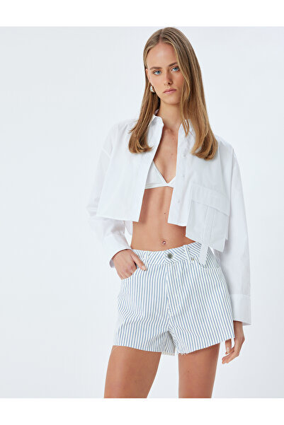 Koton Striped Mini Shorts