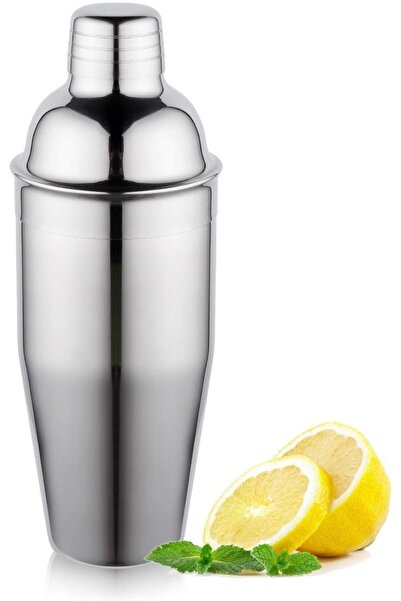 Generic 6Pcs Cocktail Shaker Home Bar Set Stainless Steel Drink Mixing Tools Kit 550Ml, Silver