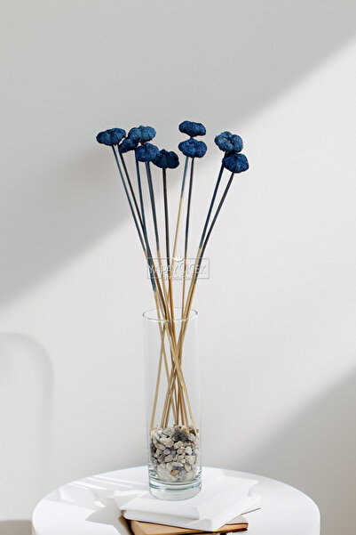 Yapay Çiçek Deposu 10 قطع من باراس بيد بليتش على الساق 45 سم أزرق داكن