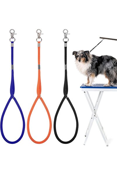 Vin Beauty 3 Pack Pet Dog Grooming Loops, Nylon Adjustable Slip Rope Noose, 22 inches (3 Colors)
