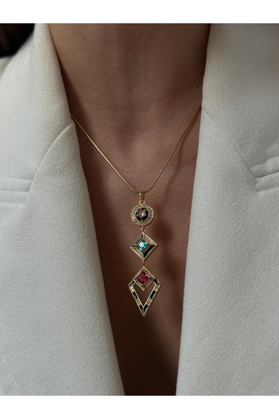 SOPHELIA ACCESSORIES Tasarım Trio Çelik Kolye