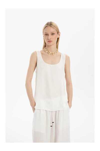 İpekçi Otantik Dökümlü Askılı Lyocell Bluz