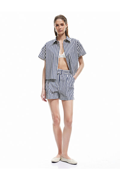 Koton Lacivert Kadın Regular Fit Şort 5SAK40417PW