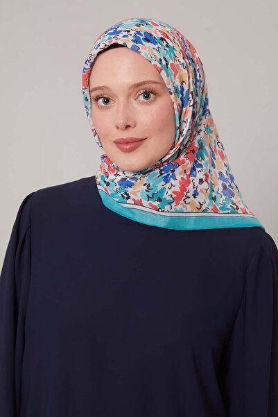 Levidor Μαλακό κασκόλ με μικτό σχέδιο λουλουδιών με πράσινο φύκι