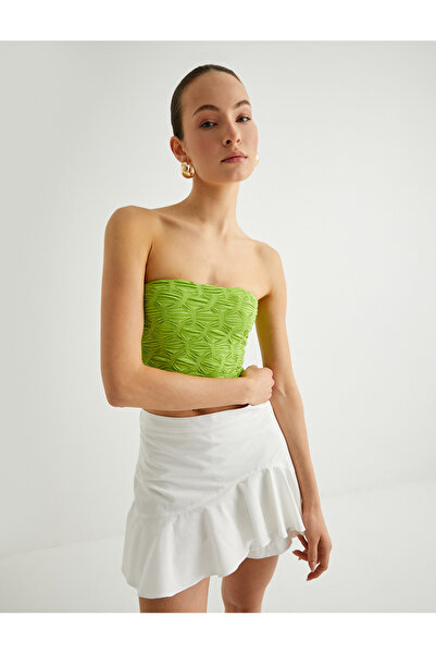 Koton Strapless Bustier Textured
