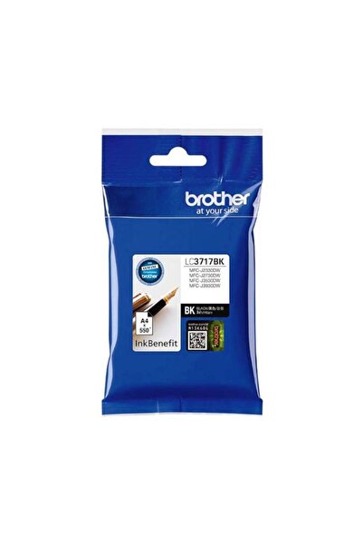 Brother خرطوشة حبر سوداء أصلية LC3717BK ذات إنتاجية قياسية - إنتاجية ~550 صفحة
