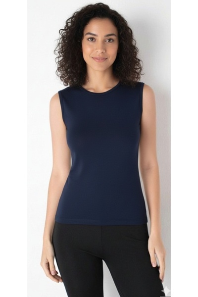 SUN STYLE بلوزة بادي بياقة الدراجة وأكمام قصيرة