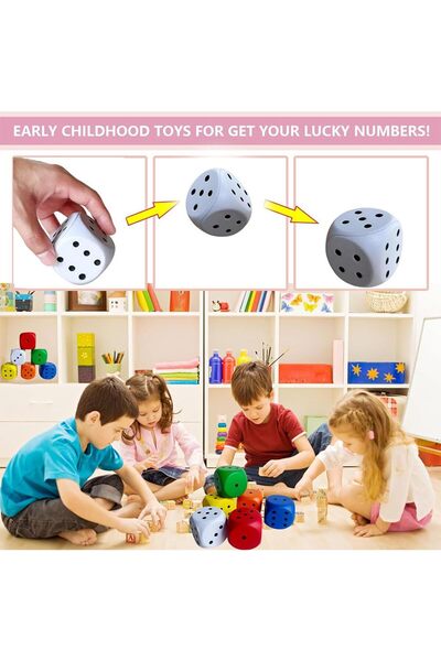 JZS Dice Set 30mm 12PCS Wooden for Games Black