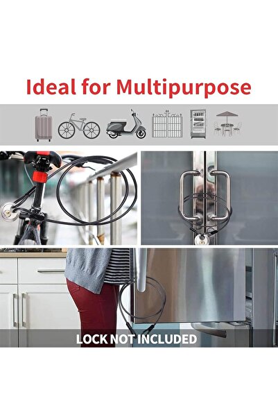 JZS Heavy-Duty Security Cable 2m Anti-Theft Combination Lock