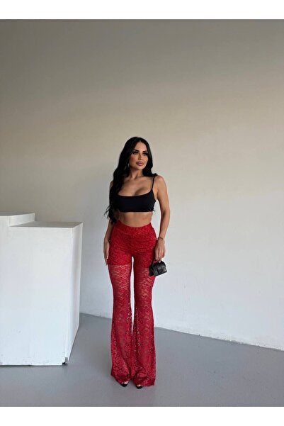 sajarsln Spanish-Style Flared Lace Shorts Pants