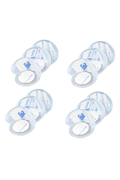 FORHOUSE Set of 12 corner protectors, Silicone, Transparent, round shape