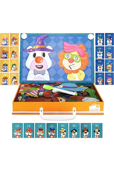 bebeLOGIC Jucarie interactiva, Cutie cu puzzle magnetic, Animale dragalase, m...