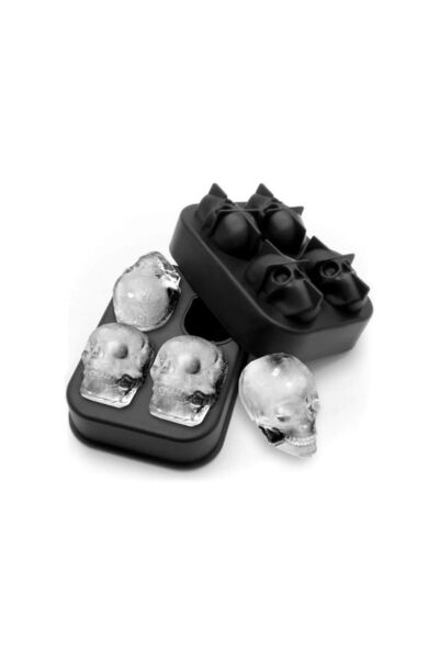 FORHOUSE Skull silicone ice cube mold, black