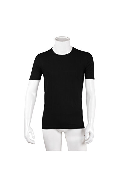 Drosh دروش | فانيلة نص كم دائري رجالي أسود