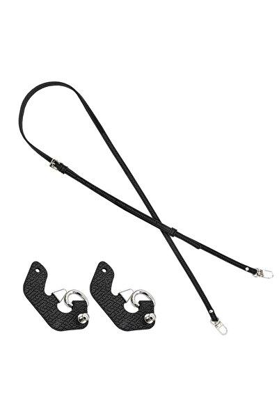 JZS Purse Straps Replacement, Leather Crossbody Strap for Longchamp Bag(Black)
