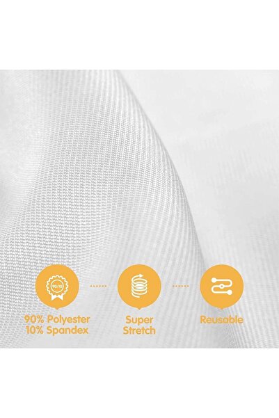 JZS Stretch Tablecloth Rectangular 6FT White