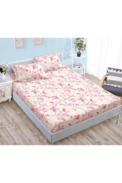 CHIRASO CHIRASO Fitted Sheet Set, Satin Cotton, 160x200 cm and 2 Pillowcases 52x80 cm