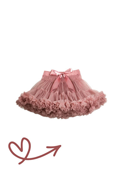 Limonlu Pamuk Gül Kurusu Kız Çocuk Tütü Etek