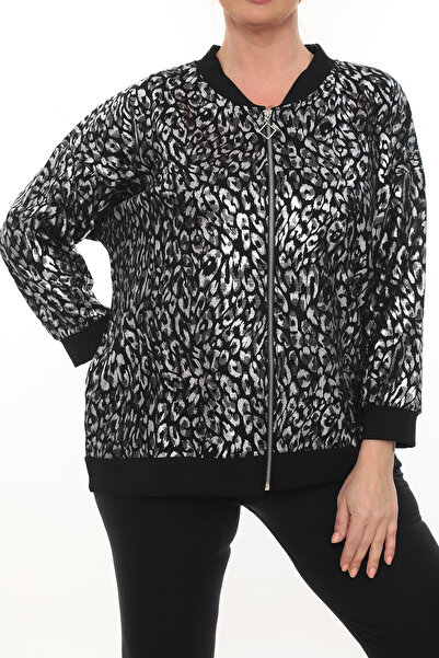 KRUVAZE BÜYÜK BEDEN.MODAL.FERMUARLI.BOMBER