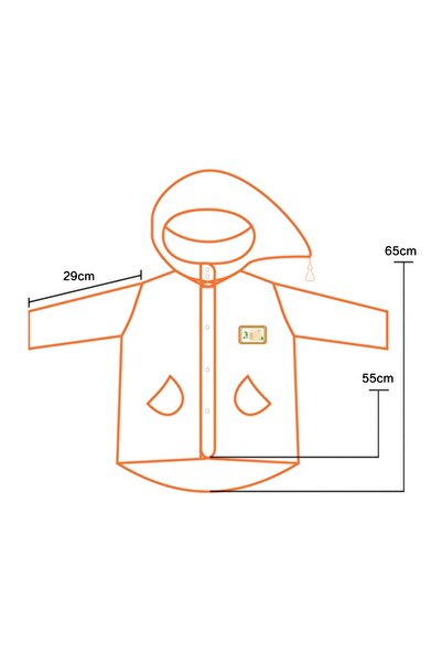 JZS Raincoat Poncho for Kids Waterproof Cartoon Transparent