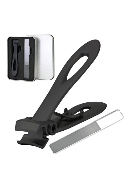 JZS مقص أظافر للأظافر السميكة ذات الفك العريض، شديد التحمل، أسود