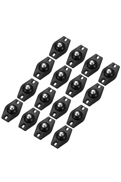 JZS Self Adhesive Caster Wheels, 16 Pcs Sticky Pulley for Furniture Black