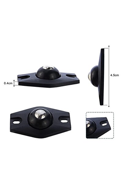 JZS Self Adhesive Caster Wheels, 16 Pcs Sticky Pulley for Furniture Black