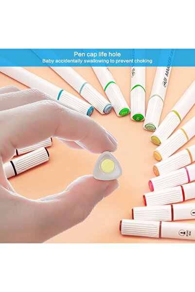 JZS Acrylic Paint Pens, Washable Triangle Rod Water Based Markers 24 Colors