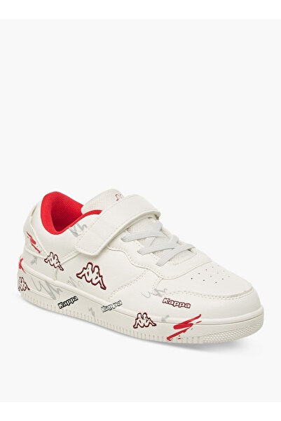 Kappa Boys Logo Print Hook and Loop Sneakers