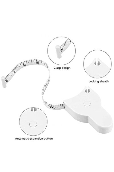 JZS Tape Measure Body 60inch, Retractable for Fitness Tailor 2PCS White