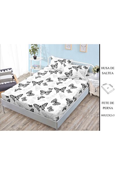 CHIRASO CHIRASO Fitted Sheet Set, Satin Cotton, 160x200 cm and 2 Pillowcases 52x80 cm