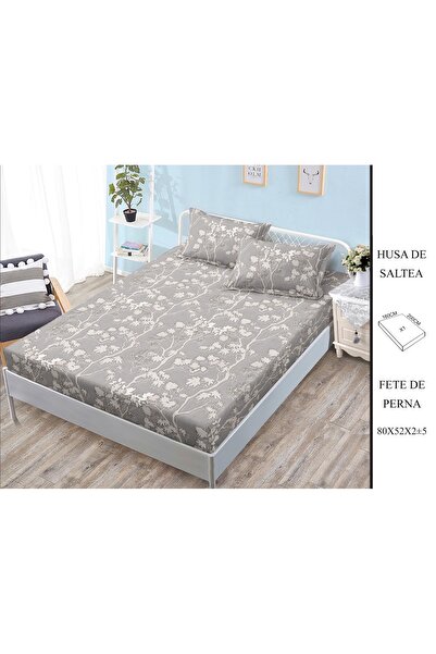 CHIRASO CHIRASO Fitted Sheet Set, Satin Cotton, 160x200 cm and 2 Pillowcases 52x80 cm