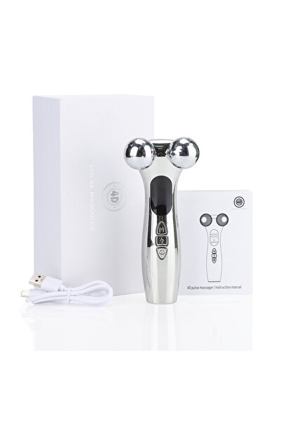 NO BRAND رافع مزدوج للرقبة، 12 وضع تدليك، 5 اهتزازات، و9 شدات (فضي)