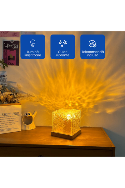 OferteTop 3D Ambient Light Projector With 16 Colors, Water Effect And Remote Control