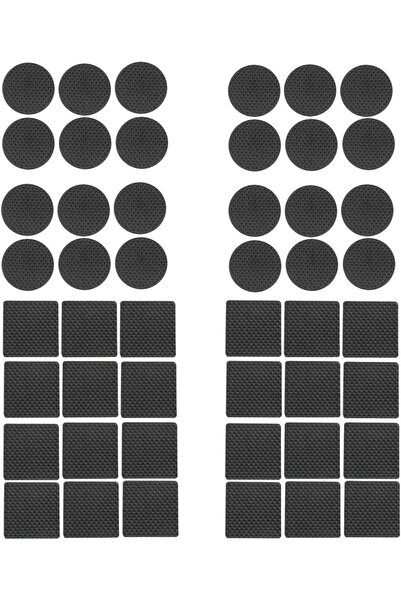 JZS Felt Furniture Pads 48 Pcs Self Adhesive Black