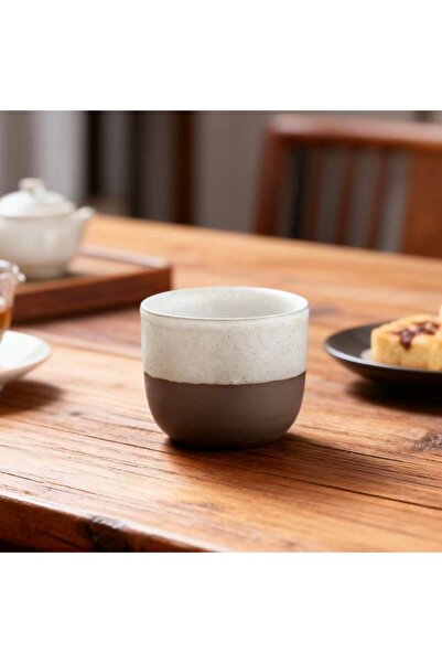 KB Coarse pottery coffee mug, handmade, Arabica coffee cup, Tea cup, 120ml, 1pc