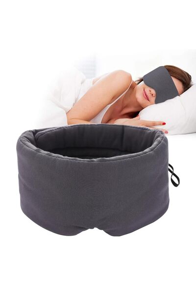JZS Sleep Eye Mask Soft Oversized Shape Cement Grey